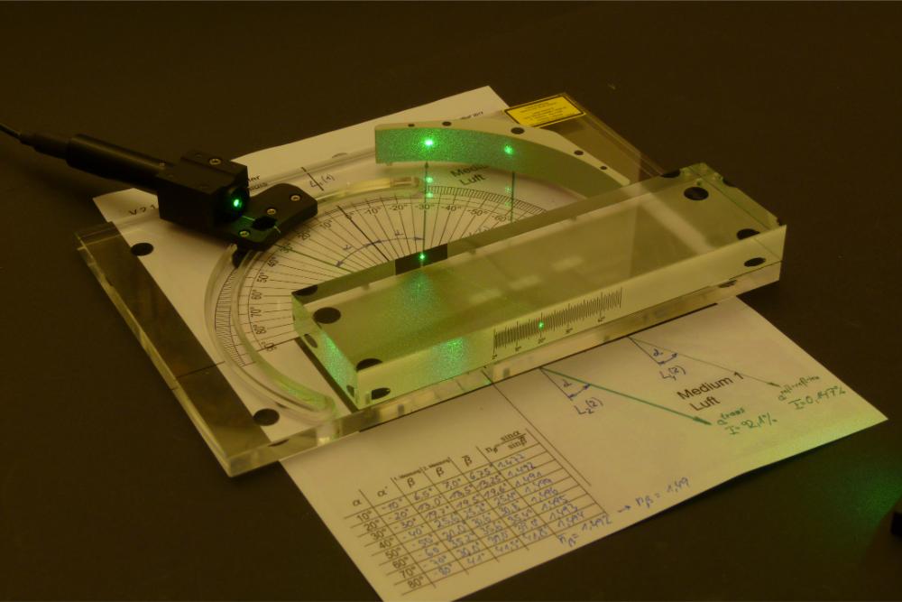 Ein Experiment mit einem Laser